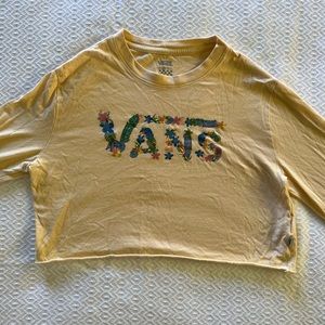 Yellow Vans long sleeved cropped shirt